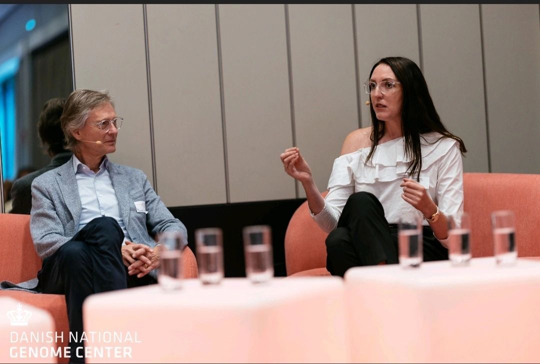 In conversation on stage at the Danish National Genome Center